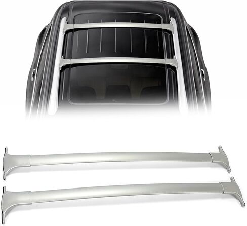 ALMULOO سقف السكك الحديدية العارضة متوافق مع 2011-2013 إنفينيتي QX56 2014-2021 إنفينيتي QX80 الألومنيوم المطلي باللون الفضي in Kuwait