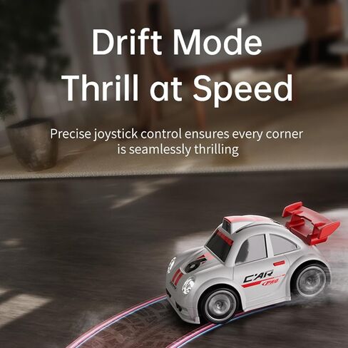 GoolRC RC Cars with Camera, Tabletop Mini Remote Control Car, Racing RC Drift Car with Light and Sound (White) in Kuwait