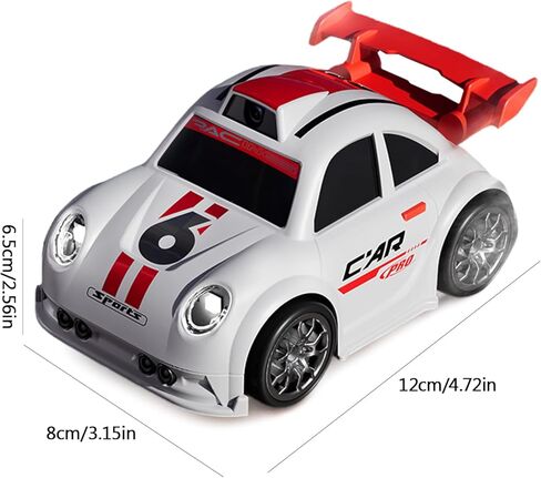 GoolRC RC Cars with Camera, Tabletop Mini Remote Control Car, Racing RC Drift Car with Light and Sound (White) in Kuwait
