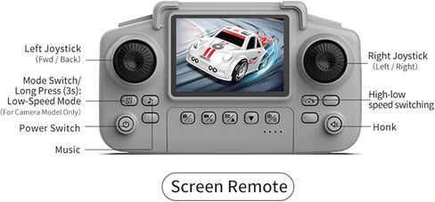 GoolRC RC Cars with Camera, Tabletop Mini Remote Control Car, Racing RC Drift Car with Light and Sound (White) in Kuwait