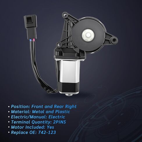 Power Window Regulator Motor 742-123 Front Rear Right Replace for Cadillac Escalade ESV EXT for Chevy Avalanche 1500 2500 Tahoe Silverado 1500 2500 3500 Classic Suburban for GMC Sierra 1500 in Saudi Arabia