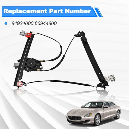 Front Right Window Regulator w/Motor Compatible with Maserati Quattroporte M139 2003-2012 Replace# 66944800, 84934000 in Saudi Arabia