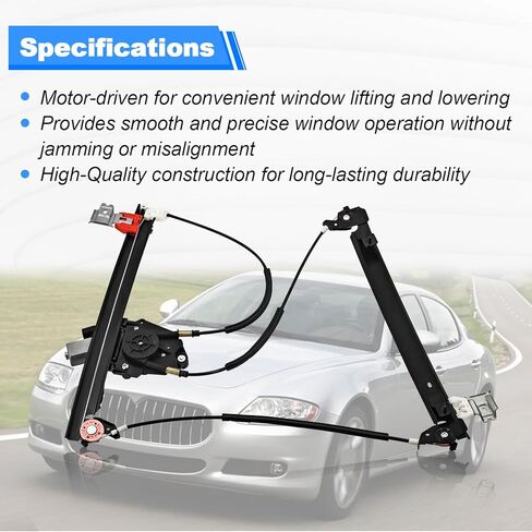 Front Right Window Regulator w/Motor Compatible with Maserati Quattroporte M139 2003-2012 Replace# 66944800, 84934000 in Saudi Arabia