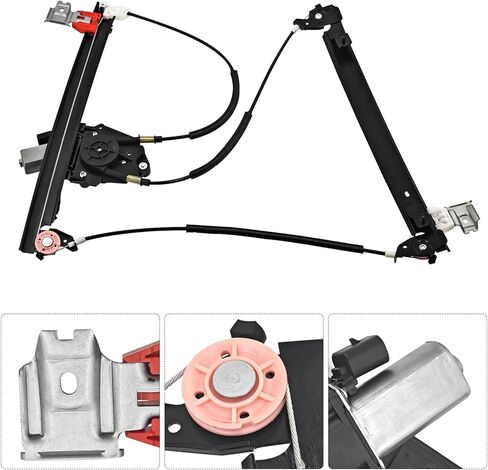 Front Right Window Regulator w/Motor Compatible with Maserati Quattroporte M139 2003-2012 Replace# 66944800, 84934000 in Saudi Arabia