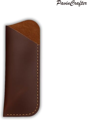 Genuine Leather Pen Case Holder – Handmade Double Pen Sleeve for Fountain Pens, Pencils & Ballpoints – Full Grain Genuine Leather Pouch Cover – Dark Brown in Saudi Arabia