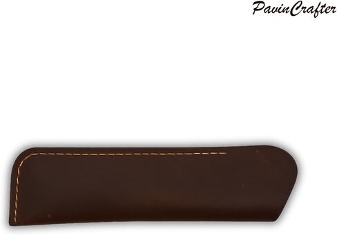 Genuine Leather Pen Case Holder – Handmade Double Pen Sleeve for Fountain Pens, Pencils & Ballpoints – Full Grain Genuine Leather Pouch Cover – Dark Brown in Saudi Arabia