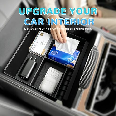 MARCHFA Car Center Console Organizer Tray Compatible for 2022 2023 2024 2025 2026 Wagoneer L Accessories for Grand Wagoneer L 2022 2023 2024 2025 2026 Armrest Storage Box Organizer in Kuwait