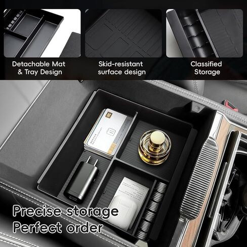 MARCHFA Car Center Console Organizer Tray Compatible for 2022 2023 2024 2025 2026 Wagoneer L Accessories for Grand Wagoneer L 2022 2023 2024 2025 2026 Armrest Storage Box Organizer in Kuwait