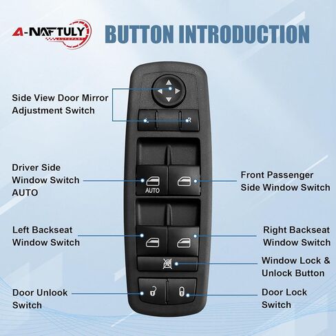 Master Power Window Switch Driver Side 14 Pins + 6 Pins Compatible with 2017 2018 2019 Dodge Journey, Front Left Window Control Switch OEM 68307001AA in Kuwait