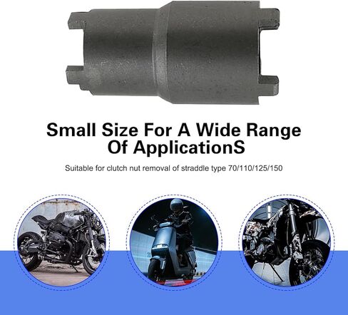 20mm 24mm Lock Nut Wrench Spanner Socket, Double Head Clutch Lock Nut Wrench, Motorcycle Repair Tool for 45# Steel GY6 50 CG125 JH70 (Black) in Kuwait