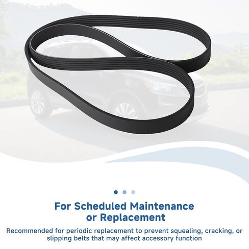Serpentine Belt 55595700, Replacement Accessory Drive Belt 6PK1390 EPDM, Compatible with Buick Encore 2013-2021, Chevrolet Sonic 2013-2020, Chevrolet Trax 2015-2021 1.4L in Saudi Arabia