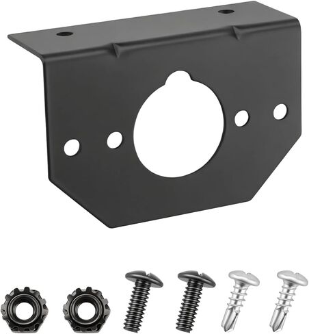 57208 Vehicle-Side Trailer Wiring Harness Mounting Bracket for 4-Way or 6-Way Trailer Round,Trailer Harness Bracket Compatible with CURT Part #57208 - 1 Pack in Saudi Arabia