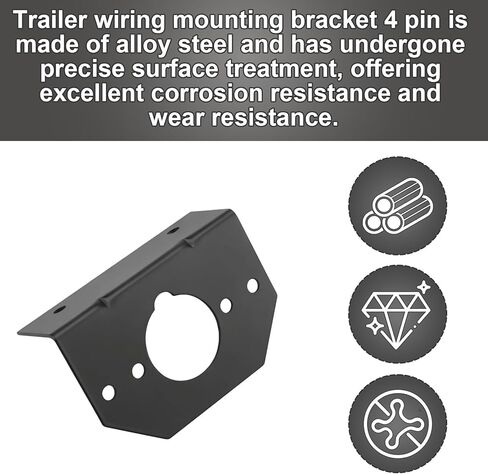 57208 Vehicle-Side Trailer Wiring Harness Mounting Bracket for 4-Way or 6-Way Trailer Round,Trailer Harness Bracket Compatible with CURT Part #57208 - 1 Pack in Saudi Arabia