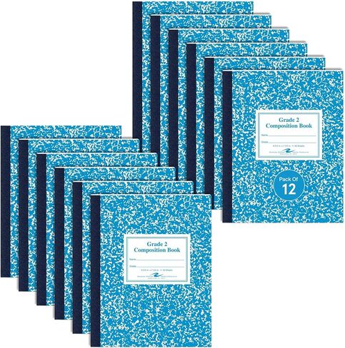 كتاب تكوين أساسي من ROARING SPRING، دفتر ملاحظات للكتابة اليدوية للأطفال (K - الصف الثاني)، مسطرة من الدرجة الثانية، ورق مخطوطة بخط تخطي 3/4 بوصة، غطاء مرن، 9.75 بوصة × 7.5 بوصة، 50 ورقة/100 صفحة، 12 حزمة in Kuwait