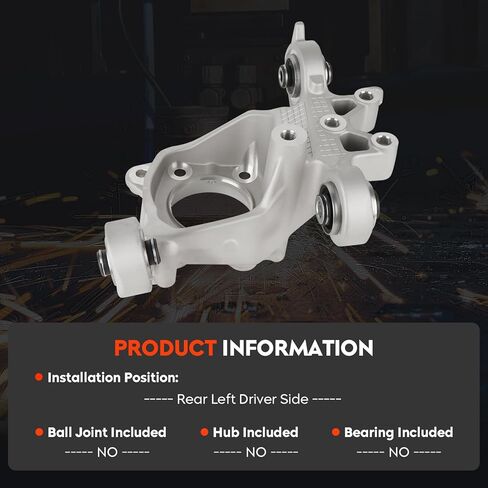 Rear Left Steering Knuckle Assembly for 2014-2018 Jeep Cherokee L4 2.4L V6 3.2L, wo/SDJ (Off Road Suspension), only for AWD & FWD, Driver Side in Kuwait