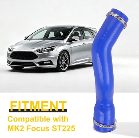 Cold Side Boost Pipe Compatible with Ford MK2 Focus ST225, Upgrade One-Piece Intercooler Pipe Kit with Symposer Outlet in Kuwait