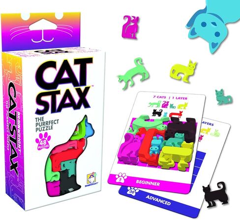 Brainwright - Cat STAX - The Purrfect Puzzle with 48 Unique Challenges in Saudi Arabia