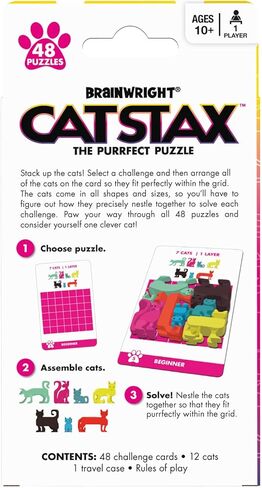 Brainwright - Cat STAX - The Purrfect Puzzle with 48 Unique Challenges in Saudi Arabia