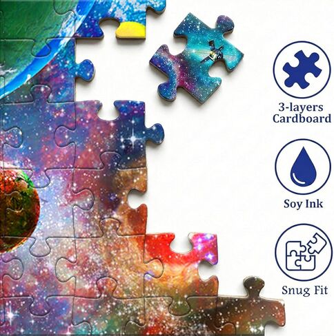 Puzzles for Adults 1000 Pieces - Solar System Jigsaw Puzzles 1000 Pieces, Colorful Planets Outer Space Exploration Puzzle,Impossible Hard Difficult Challenging Universe Puzzle for Family and Friends in Saudi Arabia