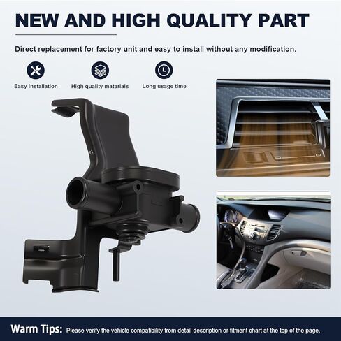 Heater Control Valve (with Bracket) Compatible with Accord 2003-2007, Prelude 1988-1991, TSX 2008-2010 Replace 79710SDCA01, 79710SF1A02 in Kuwait