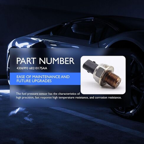 HiSport Fuel Rail Pressure Sensor - Compatible with RAM 2500 3500 2013-2015 6.7L - Replace 68210175AA in Kuwait