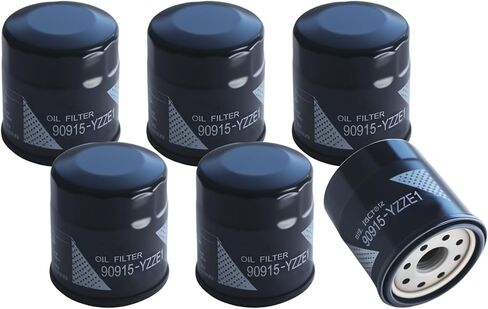 90915-YZZE1 Engine Oil Filter, 6-Pack Replacement for Toyota & Lexus – Fits Camry, Corolla, RAV4, Prius, Highlander, Avalon in Saudi Arabia