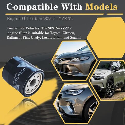 90915-YZZE1 Engine Oil Filter, 6-Pack Replacement for Toyota & Lexus – Fits Camry, Corolla, RAV4, Prius, Highlander, Avalon in Saudi Arabia