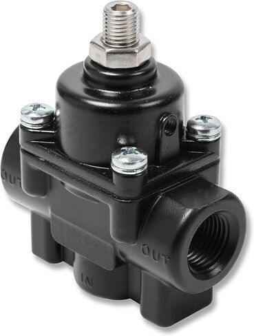 Earls 12850ERL Adjustable Fuel Pressure Regulator - Carbureted - Black - 1-4 PSI in Saudi Arabia