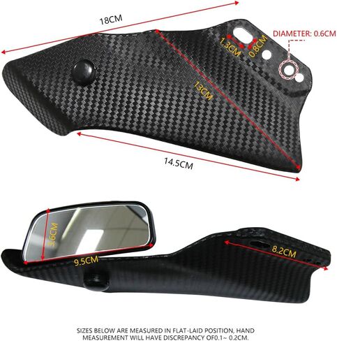 Motorcycle Rear View Mirror Wing Side Stealth Mirrors fit for Kawasaki Ninja 250 300 400 ZX6R ZX10R ZX14R Z1000SX Black in Saudi Arabia