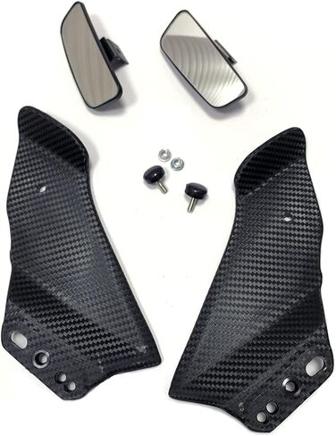 Motorcycle Rear View Mirror Wing Side Stealth Mirrors fit for Kawasaki Ninja 250 300 400 ZX6R ZX10R ZX14R Z1000SX Black in Saudi Arabia