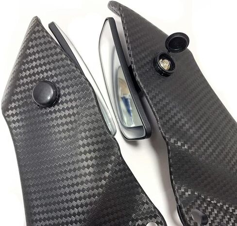 Motorcycle Rear View Mirror Wing Side Stealth Mirrors fit for Kawasaki Ninja 250 300 400 ZX6R ZX10R ZX14R Z1000SX Black in Saudi Arabia