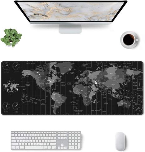 Stock Market Candlestick Chart Patterns Mouse Pad, Large 3MM Thick Trading Desk Mat Cheat Sheet for Day Traders, Non-Slip Rubber Base, Premium Stitched Edges, 31.5" x 11.8" XL Size for Stock in Saudi Arabia
