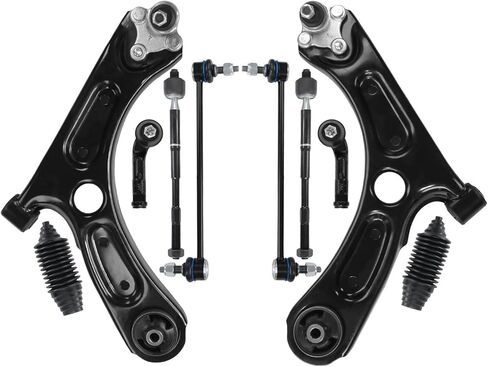 Control Arms, 10PCS Front Lower Ball Joints Sway Bar Links Tie Rod Ends Boots Suspension Kit Compatible With 2017-2020 Hyundai Elantra 2018-2022 Kona 2020-2023 Kia Forte Forte5 in Kuwait