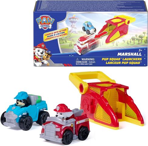 PAW Patrol Chase Pup Squad Launchers with Ryder Vehicle 2-Pack, Kids Toys for Boys and Girls Ages 3 and Up in Kuwait