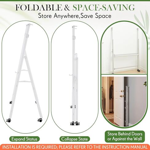 Cinnvoice A-Frame Foldable Whiteboard Stand Only, Adjustable Mobile Rolling Whiteboard Easel Stand with Wheels for Dry Erase White Board for Home, Office, Classroom School, Height and Width Adjustable in Kuwait