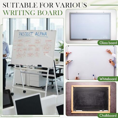 Cinnvoice A-Frame Foldable Whiteboard Stand Only, Adjustable Mobile Rolling Whiteboard Easel Stand with Wheels for Dry Erase White Board for Home, Office, Classroom School, Height and Width Adjustable in Kuwait