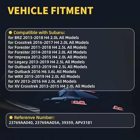 شداد حزام القيادة 39359 مناسب لسوبارو ليجاسي أوتباك إمبريزا كروستريك فورستر BRZ WRX XV H4 H6 Crosstrek 2011-2019 2.0L 2.5L 3.6L جميع الموديلات شد البكرة 23769AA040 in Kuwait