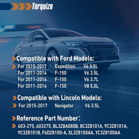 طقم خزان استرداد سائل التبريد الأمامي مع صينية فلتر هواء وأنابيب متوافقة مع 2011-2014 Ford F-150 2015-2017 Expedition 2015-2017 Lincoln Navigator OE 603-275 8C3Z8101A 9C3Z8101A in Kuwait