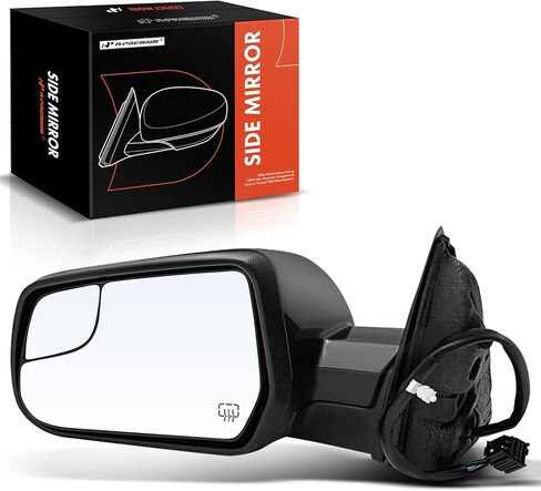 A-Premium Driver Side Power Door Mirror - Compatible with Chevrolet Equinox 2010-2017 & GMC Terrain 2010-2017 - Heated Manual Folding Black Outside Rear View Mirror in Kuwait