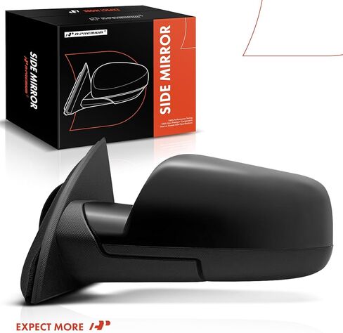 A-Premium Driver Side Power Door Mirror - Compatible with Chevrolet Equinox 2010-2017 & GMC Terrain 2010-2017 - Heated Manual Folding Black Outside Rear View Mirror in Kuwait