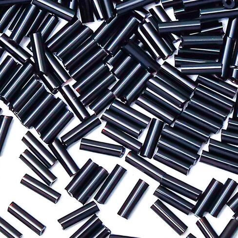 2000pcs Glass Bugle Beads, Tube Beads Bulk, Mini Long Tiny Small Waist Loose Spacer Embroidery Beaded for Bracelets Jewelry Making Sewing, Crafts, 2×6mm, Light Green in Saudi Arabia