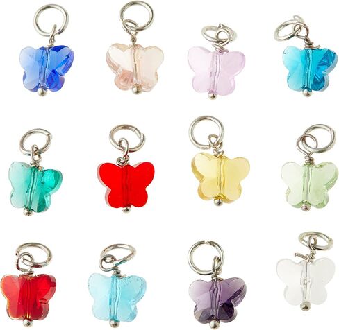 Bead Landing 12 Packs: 12 ct. (144 total) Multicolored Rhodium Butterfly Charms in Kuwait