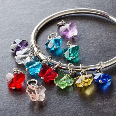Bead Landing 12 Packs: 12 ct. (144 total) Multicolored Rhodium Butterfly Charms in Kuwait