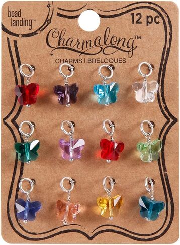 Bead Landing 12 Packs: 12 ct. (144 total) Multicolored Rhodium Butterfly Charms in Kuwait