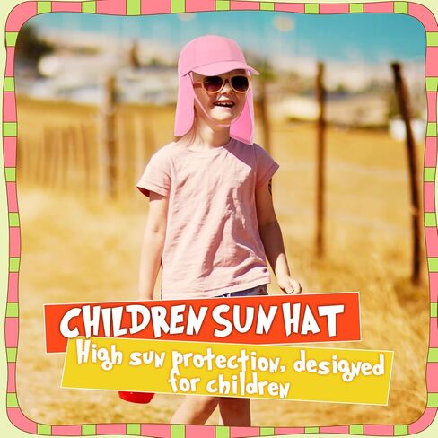 2 Pcs Kids Summer Sun Hat with Neck Flap for Girl Boy Toddler Beach Baseball Hat UPF Protection for Baby 2-6t in Saudi Arabia