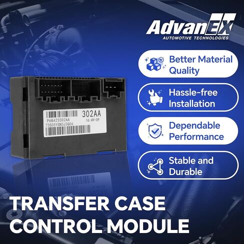 68423302AA Transfer Case Control Module Compatible with 2019-2020 Dodge Durango Jeep Grand Cherokee Replaces OE P68423302AA 68423302 with 8-Speed Automatic Transmission in Kuwait