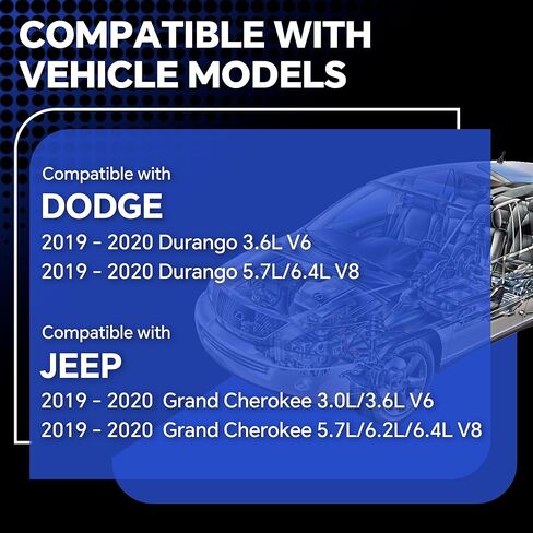 68423302AA Transfer Case Control Module Compatible with 2019-2020 Dodge Durango Jeep Grand Cherokee Replaces OE P68423302AA 68423302 with 8-Speed Automatic Transmission in Kuwait