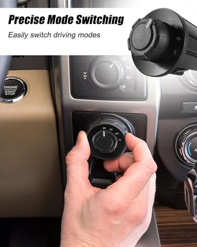 4WD 2-Speed 4x4 Transfer Case Control Switch Knob Fit for Ford F-150 2012–2014 Expedition 2015–2017 Mark LT 2012-2014, Black Manual Rotary Part Replace CL3Z-14B166-DA in Kuwait