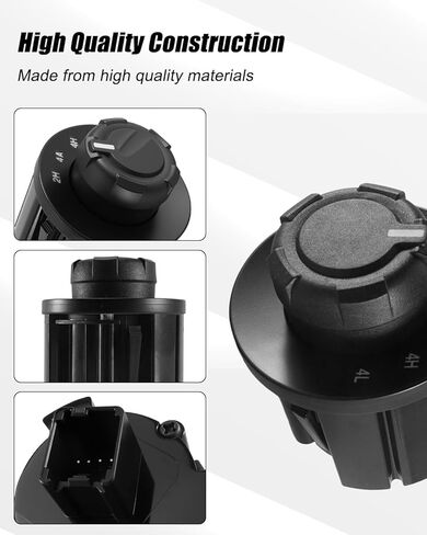 4WD 2-Speed 4x4 Transfer Case Control Switch Knob Fit for Ford F-150 2012–2014 Expedition 2015–2017 Mark LT 2012-2014, Black Manual Rotary Part Replace CL3Z-14B166-DA in Kuwait