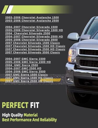 Front Door Armrest Driver Passenger Side (Black 1 Pair) Compatible with Chevy Silverado 1500/ GMC Sierra 1500 2004-2007/ Avalanche 2003-2006 Accessories Parts Replaces 88981547 in Saudi Arabia